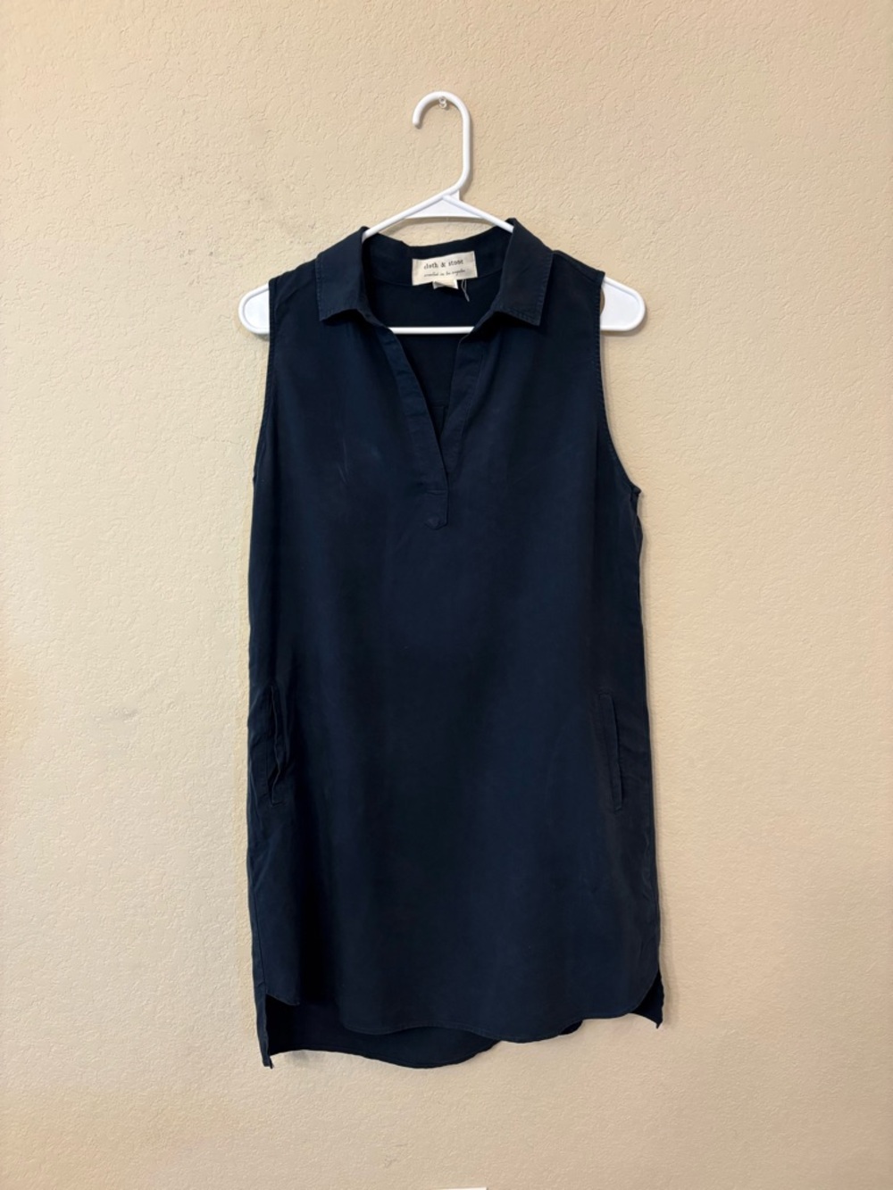 Cloth & Stone Sleeveless Navy Tank Sheath Dress